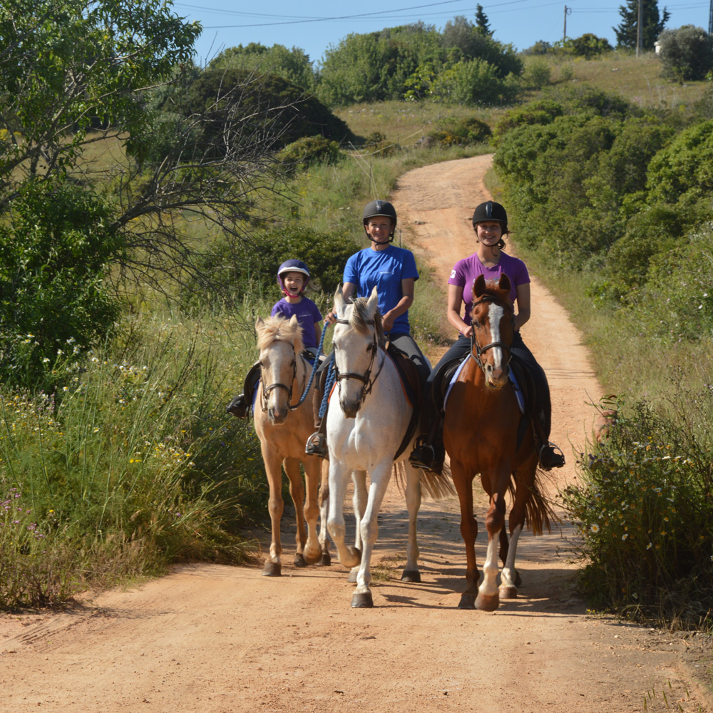 Kids preparing for pony club in Lagos, Algarve